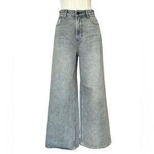 Ochirly Wide Leg Gray/Blue Denim Jeans